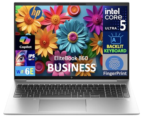 Image of HP EliteBook 860 Business Laptop 16.0 inch IPS WUXGA Display (Intel Ultra 5-135U, 32GB DDR5, 4TB PCIe SSD, Intel Graphics, Backlit KB, Fingerprint, 2 Thunderbolt 4, Win 11 Pro) w /DKZ USB Port Expander