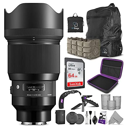 Sigma 85mm f/1.4 DG HSM Art Lens for Sony E Mount Cameras with Altura Photo Advanced Accessory and Travel Bundle