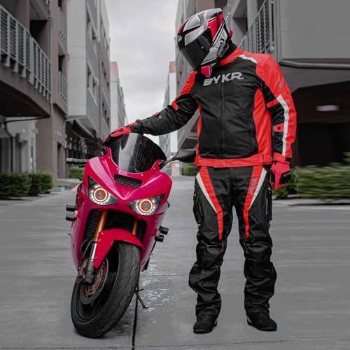 Image of BYKR Mesh Motorcycle Jacket For Men Dual Sports Adventure Breathable Riding Protective Motorbike Jackets Enduro CE Armored