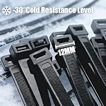 Extra Large Cable Ties 20 inch x0.48 inch (12mm X 500mm) Heavy Duty Tie Wraps, Premium Zip Ties, Nylon Cable Zip Ties, Black, 50PCS