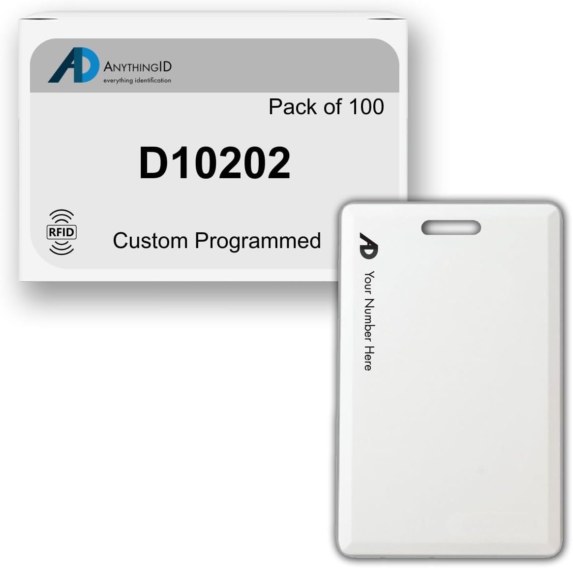 Custom Same Day 33 Bit Clamshell Cards Compatible with D10202 DSX125 kHz Proximity Readers (100 Pack) | Replaces HID 1326 ProxCard II - Choose Your Facility and Range