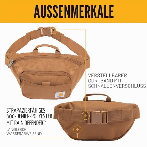 Carhartt Hüfttasche mit verstellbarem Gurt, robust, wasserabweisend, Einheitsgröße