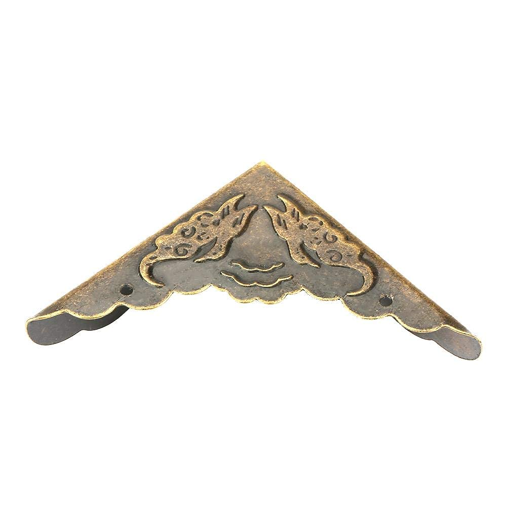 6 Protège-angles Vintage En Métal Noir - Pour Meubles, Tables, Boîtes à Bijoux - Dimensions 7x7 Cm - Inclus Vis