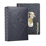 XINGZHE Deck of Cards Waterproof Playing Cards Smooth Durable Cool Plastic Poker Cards for Outdoor Camping Pool Beach Casino Poker Card Games – Splashproof & Washable Stocking Stuffers for Men Black