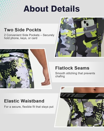 Image of Compression Shorts Men Spandex Sport Gym Shorts Athletic Workout Running Tights Training Underwear