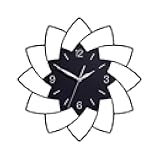 LDGSUPH 12 Inch Acrylic Wall Clock with Imitation Iron Art, Modern Silent Decorative Clock for Home and Office