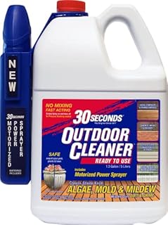 30 SECONDS Outdoor Mold & Mildew Stain Remover Auto Spray | Ready To Use | 1.3 Gallon