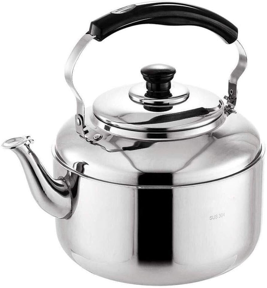 Théière grande capacité 4l bouilloire inox 304 gaz sifflet