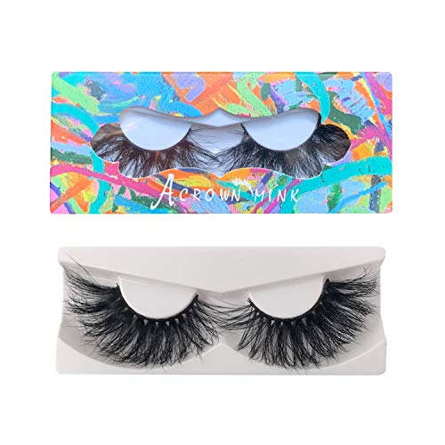ACROWN 5D 25mm Lashes Mink Full Volume Cruelty-free Siberian 3D Mink Strip Eyelashes