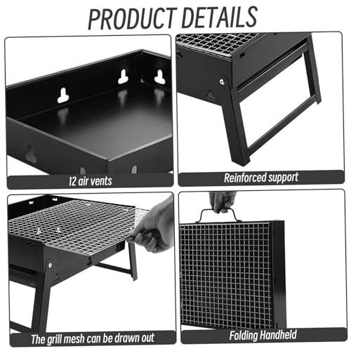 Gril à charbon portable compact pour balcons et petits espaces
