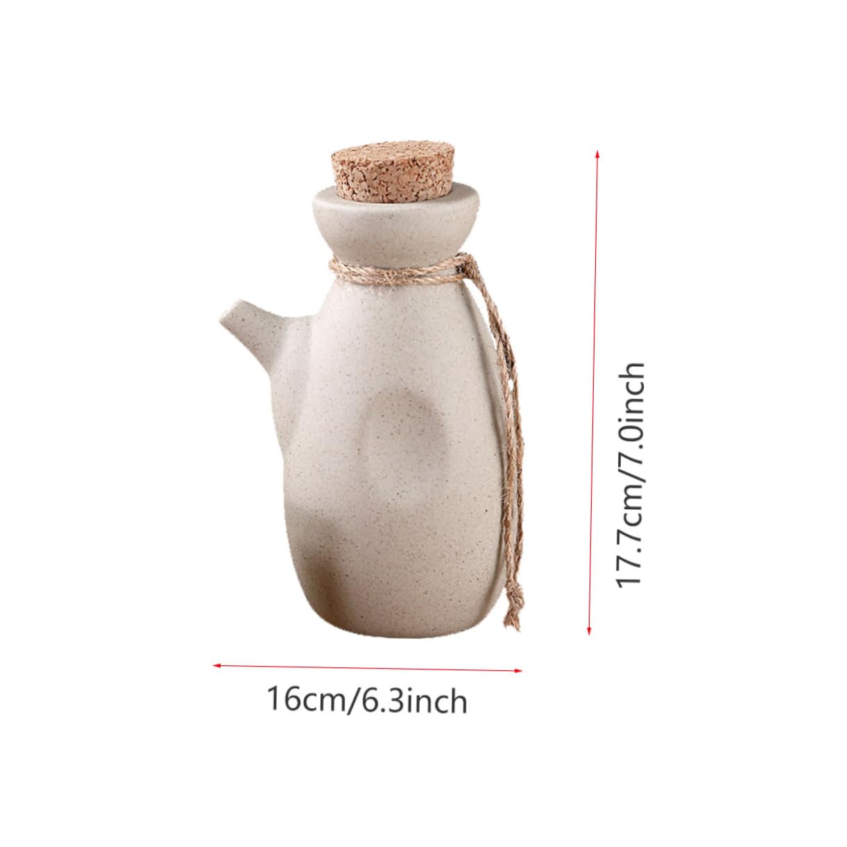 Set di Sakè Giapponese in Ceramica Beige, Bottiglia da 300ml e 4 Tazze da 50ml Superficie Liscia, Multiuso per Ristoranti e Hotel