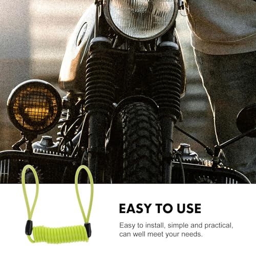 2 Pzas Candado Seguridad Bicicleta PVC Amarillo 1.2m miniatura 3