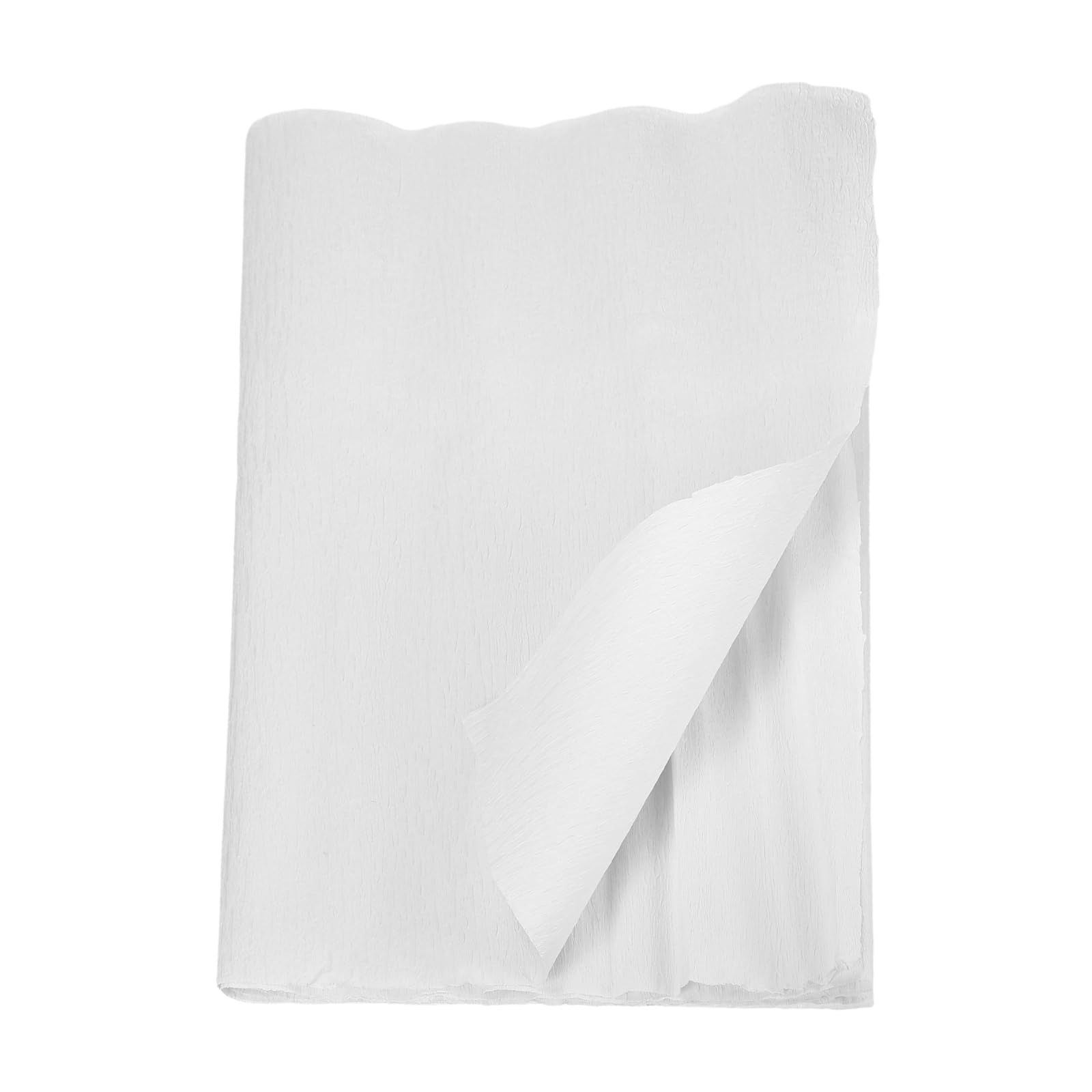 sourcing map Crepe Paper Roll 8.2ft Long 13 Inch Wide for Wedding Ceremony Various Large Festivals Decoration, White