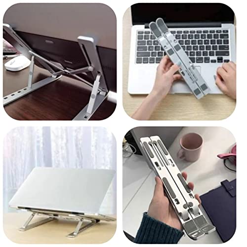 Suporte Para Notebook Ajustável Em Alumínio Weemsbox Ergonômico Ajustável Portátil Metal 3 51uCeUDVPJL