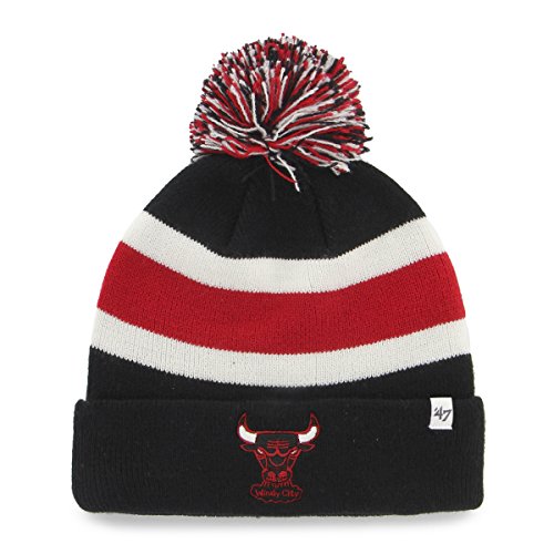 NBA Chicago Bulls Breakaway Cuff Knit Cap, One Size, Black
