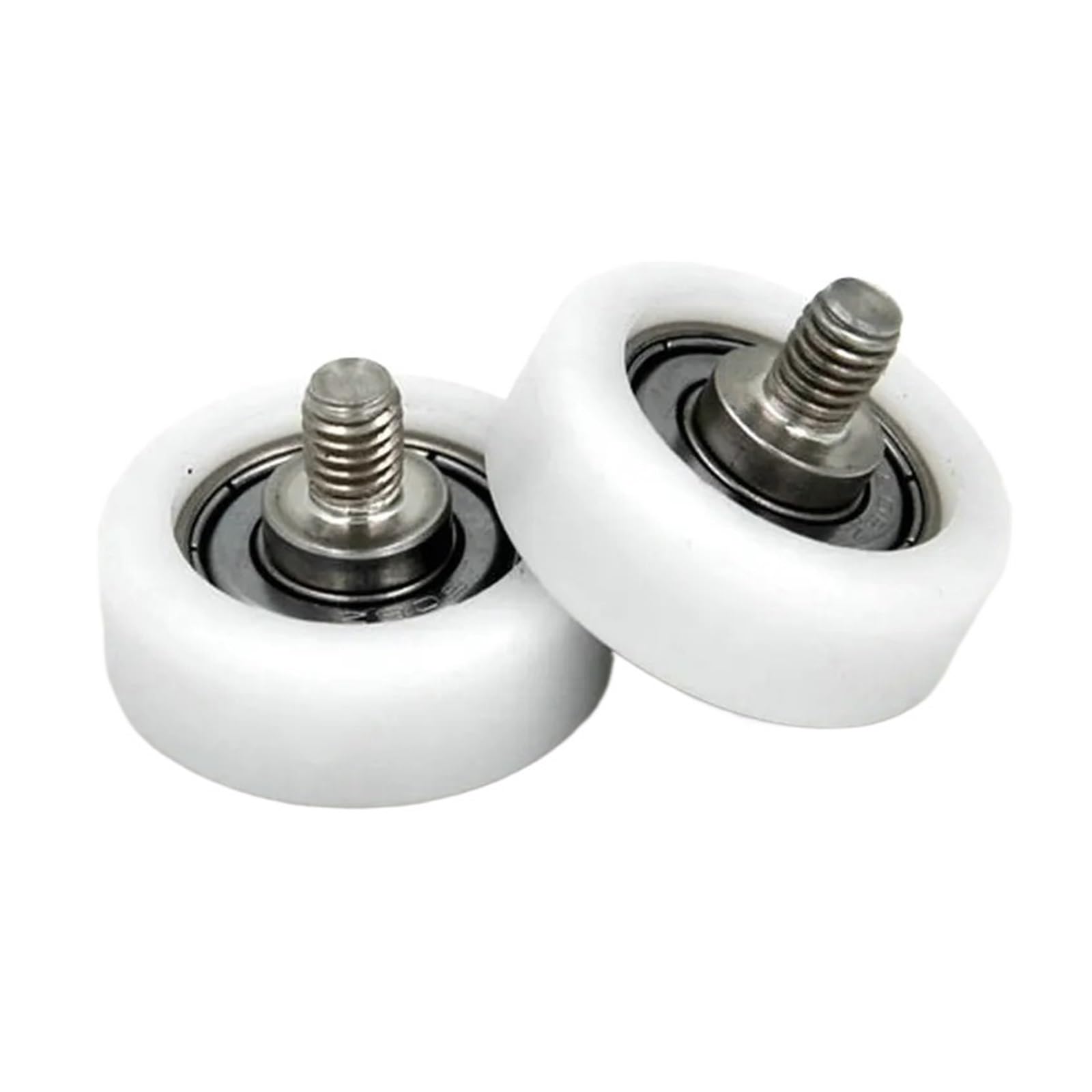 HCVYQMMJ 1PCS 30mm Diameter POM External Thread Plastic Coated Bearing Wheel Pulley BS60830-11C2L10M8 Outer Wrapped Nylon Roller Guide