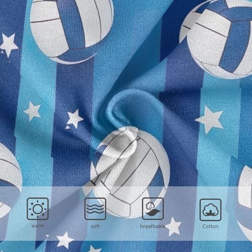 Volleyballs Blue Stripes Toddler Girl Undies, Cotton Underwear for Girls, 2T–8 Years3