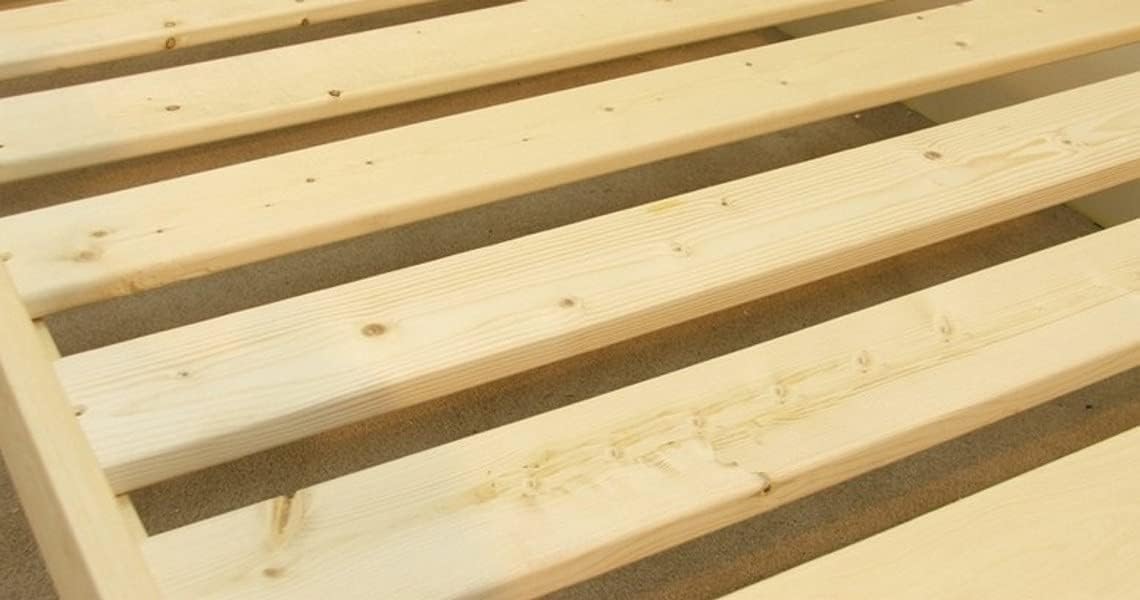Strictlybedsandbunks Base Slats 4 FT Double Solid Pine Bed Slat Pack