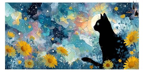 Diamond Painting Chat et Fleur Grand Format 100x300cm