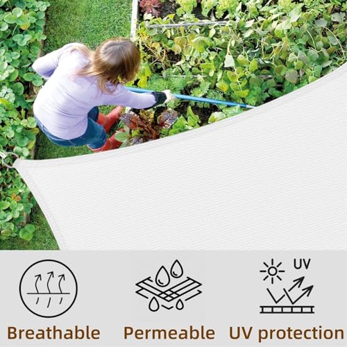 Toldo vela rectangular con proteccion UV 95% y malla transpirable para exteriores 5