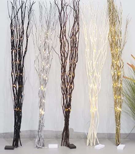 Branches de saule lumineuses pré-éclairées 80 LED pour vases à poser au sol - Affichage...