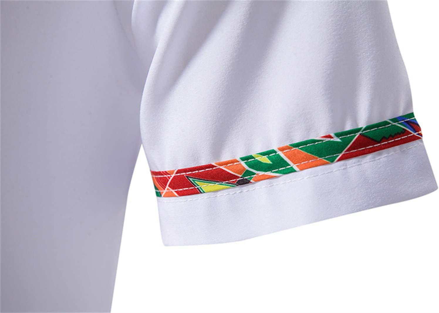 DGHM-JLMY Men's Button Down Short Sleeve Hipster Hip Hop T Shirts Baseball Printed Color Matching Short Sleeve Shirt