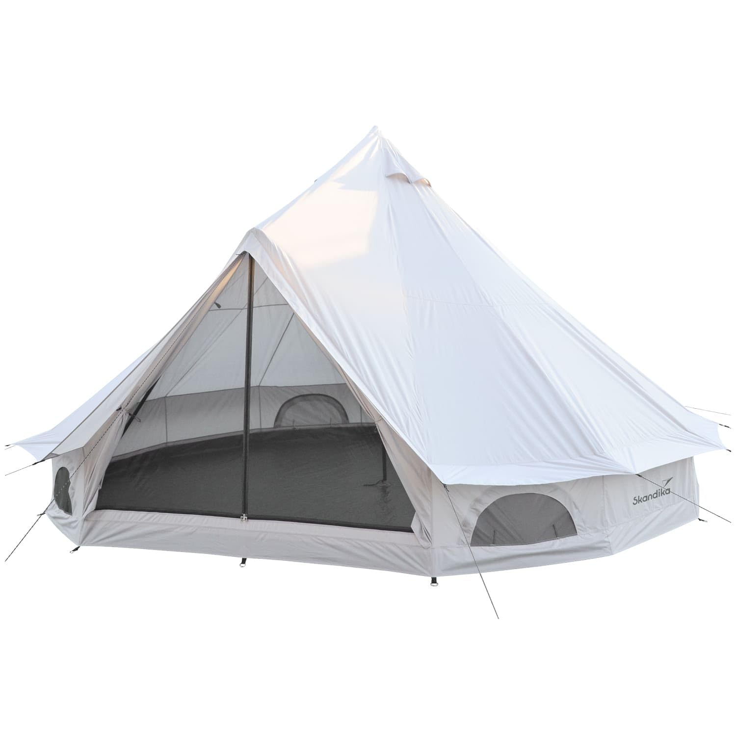 Skandika Tipi Kuopio 400/500 Protect Tienda de campaña Tipo India para 8/10 Personas | Material Oxford Reciclado, Altura de 2-3 m, mosquitera, Suelo Cosido