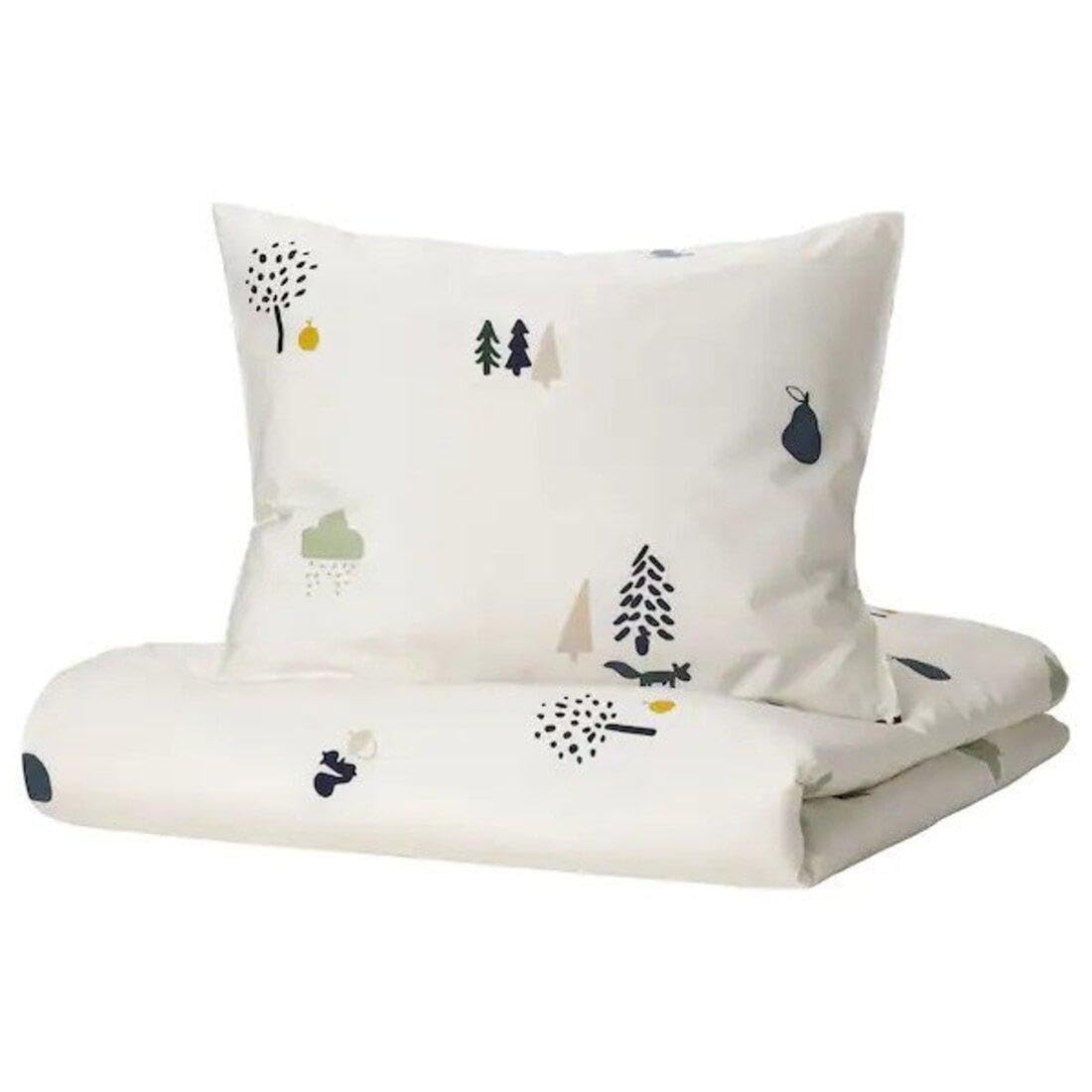 Ikea BARNDRÖM Duvet Cover and Pillowcase, Forest Animal pattern/multicolour150x200/50x80 cm-image-42