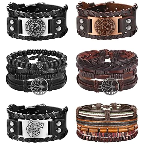 MILACOLATO Pulseras de Cuero para Hombres Cover
