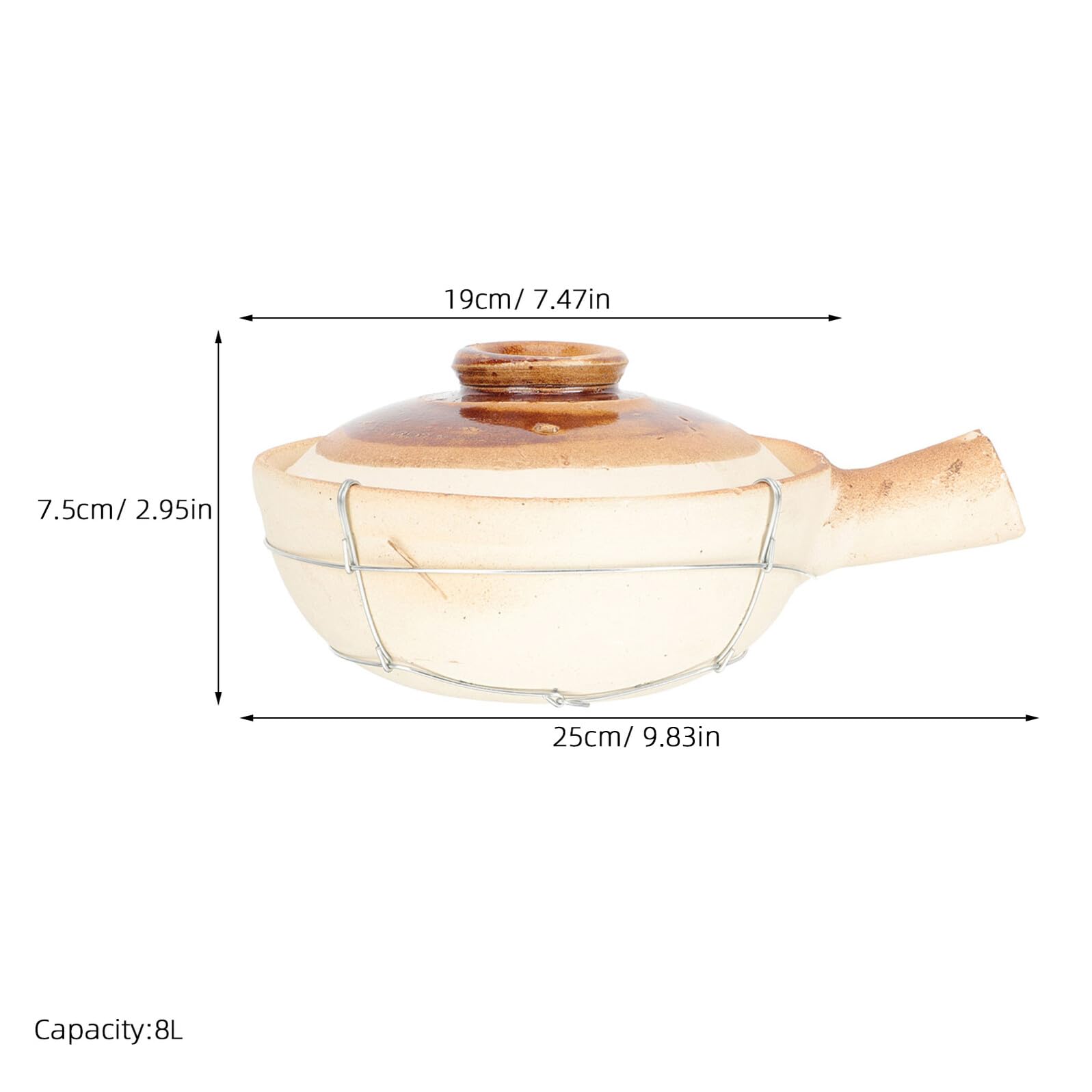 VICASKY Cazuela De Terracota Donabe Cacerola Duradera Olla Con Tapa Olla De Barro Olla De Piedra Coreana Olla Sopera Con Sartén Arcilla Olla Caliente Arroz En Cazuela De Barro Individual