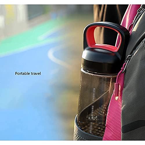 Waterfles Sportfles Grote Waterfles 700 ml / 23 OZ Wide-Mond Water Flessen met Handvat voor Wandelen Travel Outdoor Flessen Fles (Kleur: Zwart) - Image 7