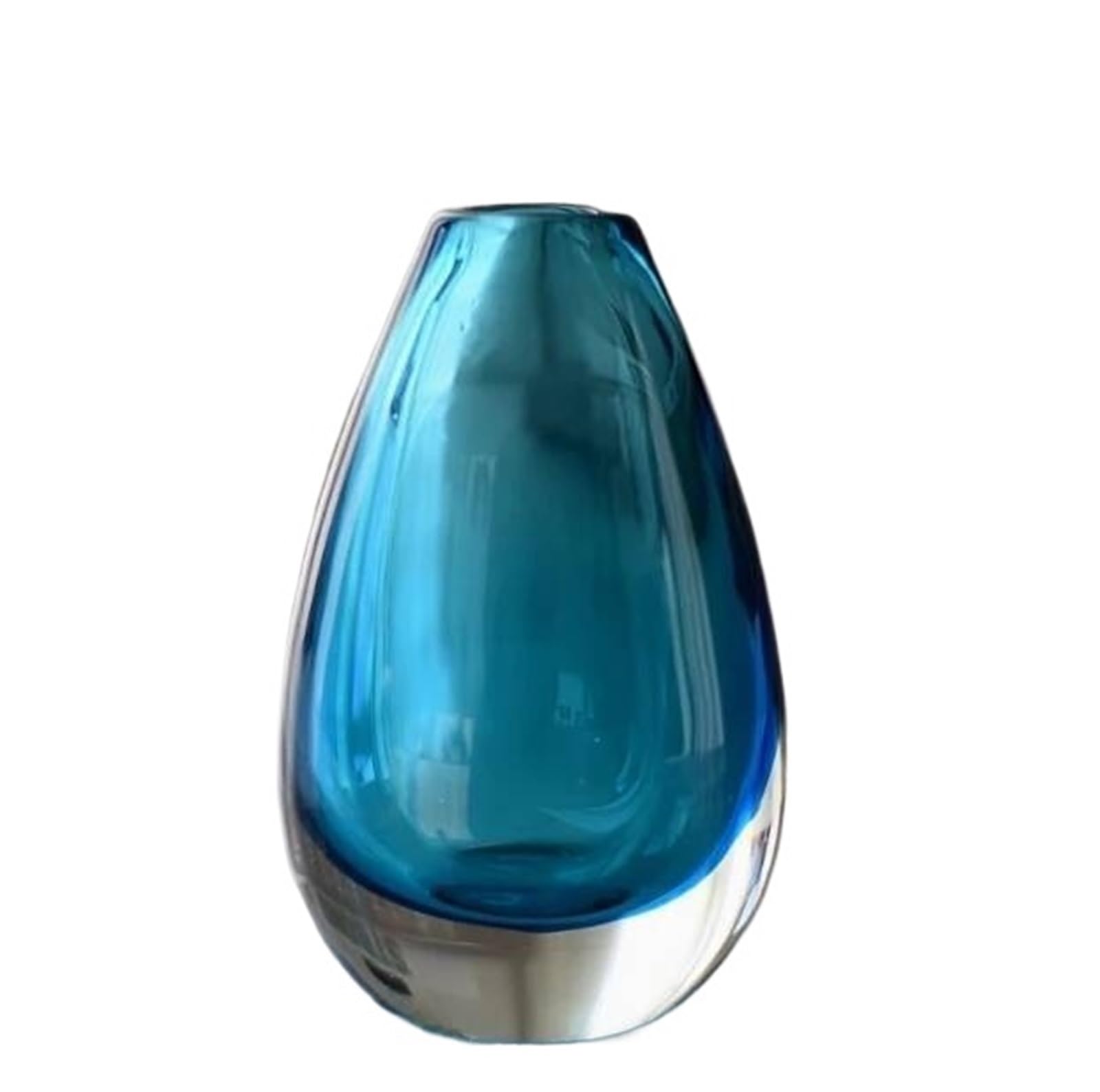 Geometric Vases Modern Blown Thick Bottom Small Mouth Colorful Mini Decoration Wide Dinner Desktop Hydroponics Black And White Vase(Color07)