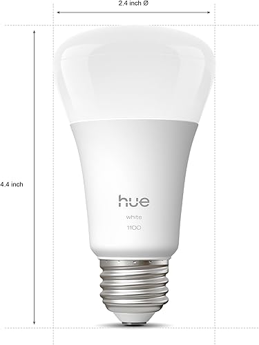 Miniatura 2 de Philips Hue Smart LED A19 Bulb, Warm White Light 2700K, E26 Base, 10.5W, 1100 Lumens, Dimmable, Works with Alexa, Google Assistant, and Apple Home,