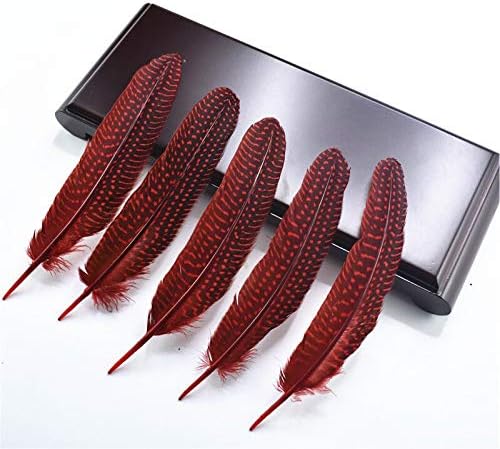 Zamihalaa Natural Pearl Chicken Spotted Pheasant Feather for Crafts 5-7inch/13-18CM Wedding Feathers Decoration Plumas Assesoires
