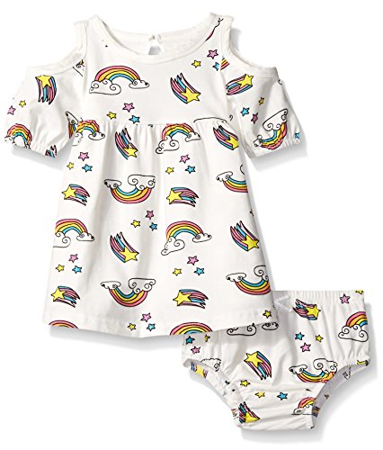 Rosie Pope Baby Girls' 2 Piece Set with Headband and Matching Diaper Cover, Rainbow, 0-3 Months