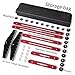 Stair Tread Template Tool - Solid Stair Tread Gauge, Shelf Layout Tool & Stair Jig Tool, Stair Tread Measuring Tool,Stair Scribe Tool Compatible with Many Types of Layout Projects (Red-Gray)