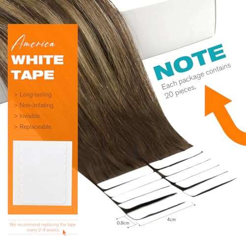 Image of Sunny Hair Tape in Hair Extensions Human Hair Ombre Straight 50g 20Pcs