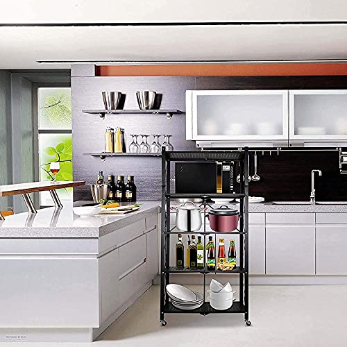 Estantería plegable de 4 niveles para garaje, cocina, armario, alambre de metal, estante organizador plegable de acero resistente