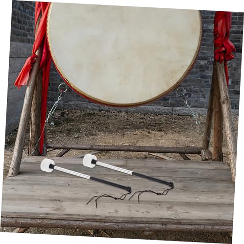 Kisangel 2 piezas de baquetas de percusión con punta de fieltro para principiantes y profesionales, mango cómodo para bandas de marcha miniatura 5