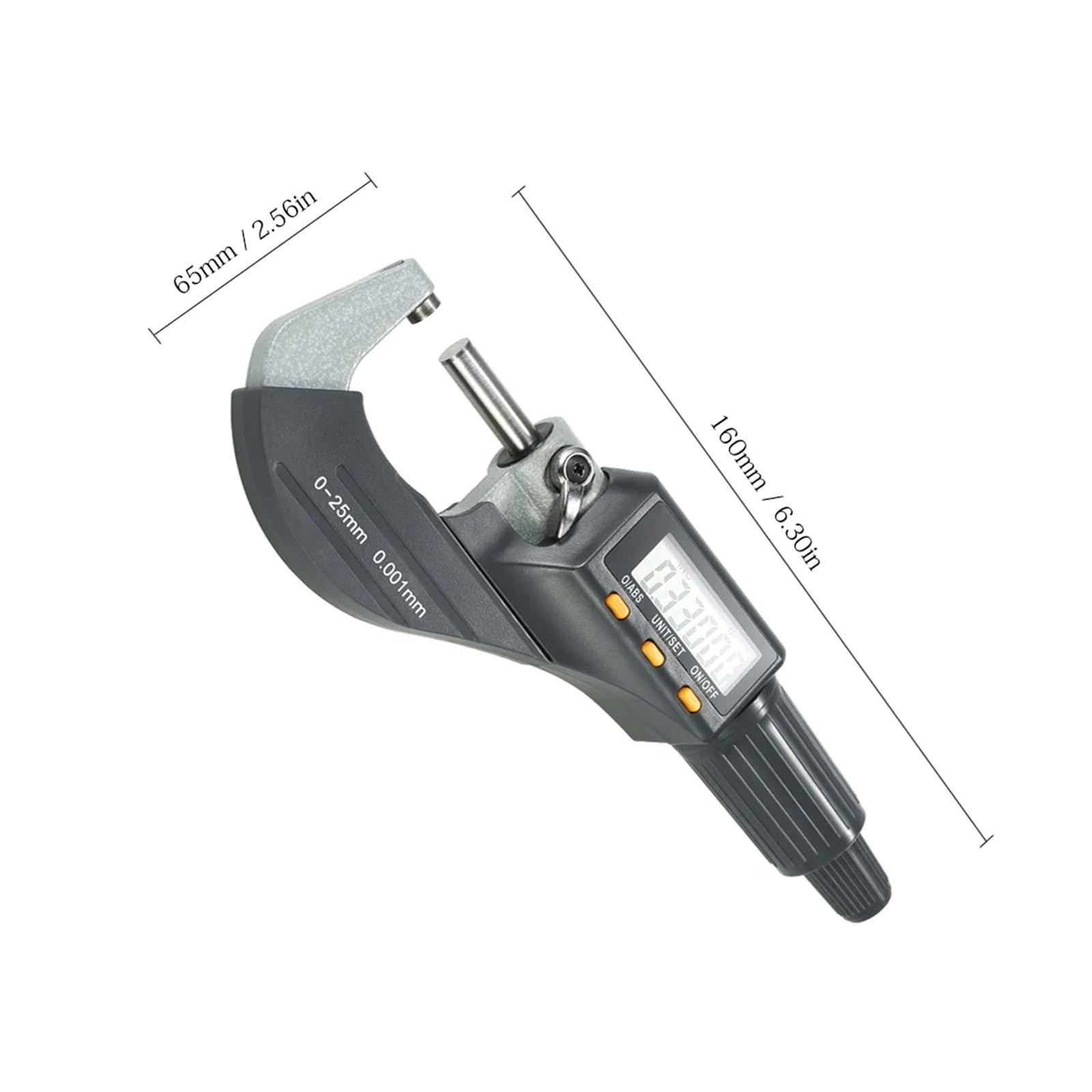 0-25mm Cyfrowy mikrometr Elektroniczny zewnętrzny 0,001mm Wysokiej precyzji głębokości Mikro suwmiarka Testowanie średnicy