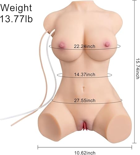 Miniatura 7 de AUSLOVE - Muñeca sexual vibratoria de succión automática, masturbador masculino realista de 14 libras con pechos grandes para sexo con senos,