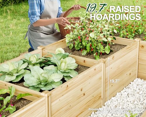 AMERLIFE-U-Shaped-Raised-Garden-Bed-75Wx6Dx16H-Free-Combination-Outdoor-Wooden-Raised-Garden-Bed-Planter-with-196-Depth-Planter-Box AMERLIFE U Shaped Raised Garden Bed 75Wx6Dx16H Free Combination Outdoor Wooden Raised Garden Bed Planter with 196 Depth Planter Box