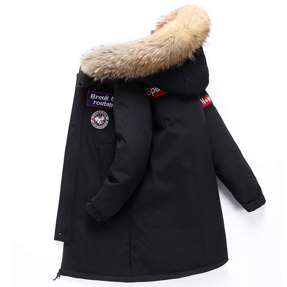 Cadeau Homme Manteau Chaud Doudoune Ajustée à Capuche Fourrure - 8