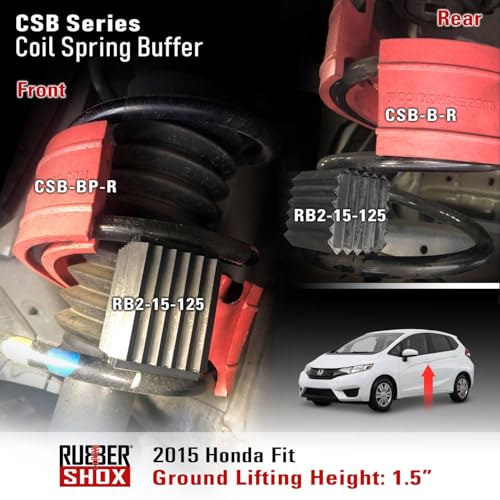U.S. RubberShox CSB Series Front-Rear Car Coil Spring Buffer Cushion/Automotive Suspension Shock Absorber Retainer Performance Booster Kit Universal Type A-F Vehicle Auto Parts (CSB, E)