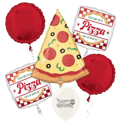 5 Piece Pizza Party Balloon Bouquet 5 Piece Pizza Party Balloon Bouquet