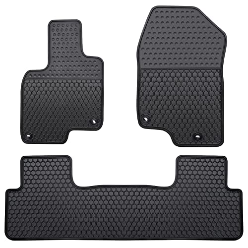 Lwope Car Floor Mats Custom Fit for Acura RDX 2019-2025 Black Rubber Auto Liner Mats All Weather Protection Heavy Duty Odorless