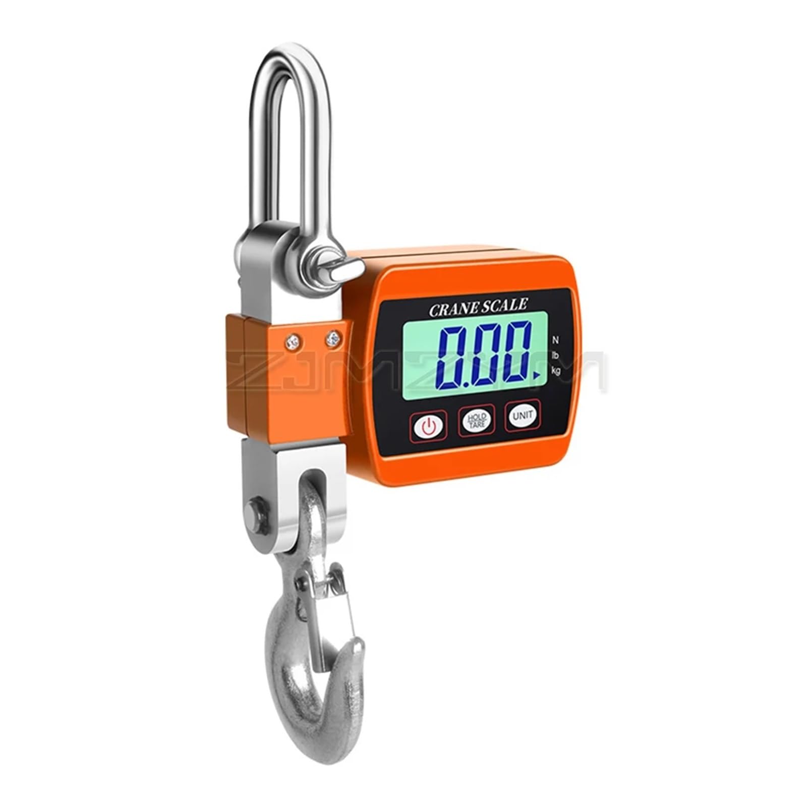Bilancia for gru digitale da 300 kg/500 kg portatile sospesa for for impieghi gravosi a gancio industriale con retroilluminazione LCD Unità di cambio(Orange,300KG)