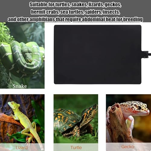 Coussin chauffant pour tortue et grand tapis chauffant habitat reptiles 55W