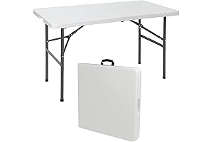 SUPER DEAL Portable 4 Foot Folding Table: Your Perfect Outdoor Companion
