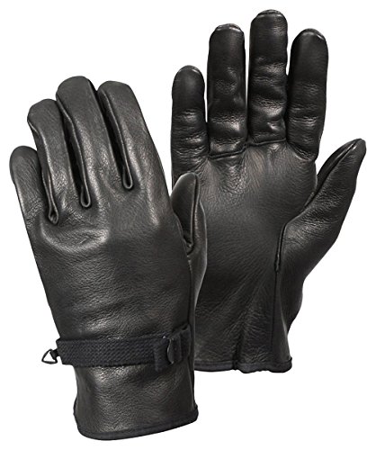 Rothco D3-A Type Leather Gloves (Black, 6)